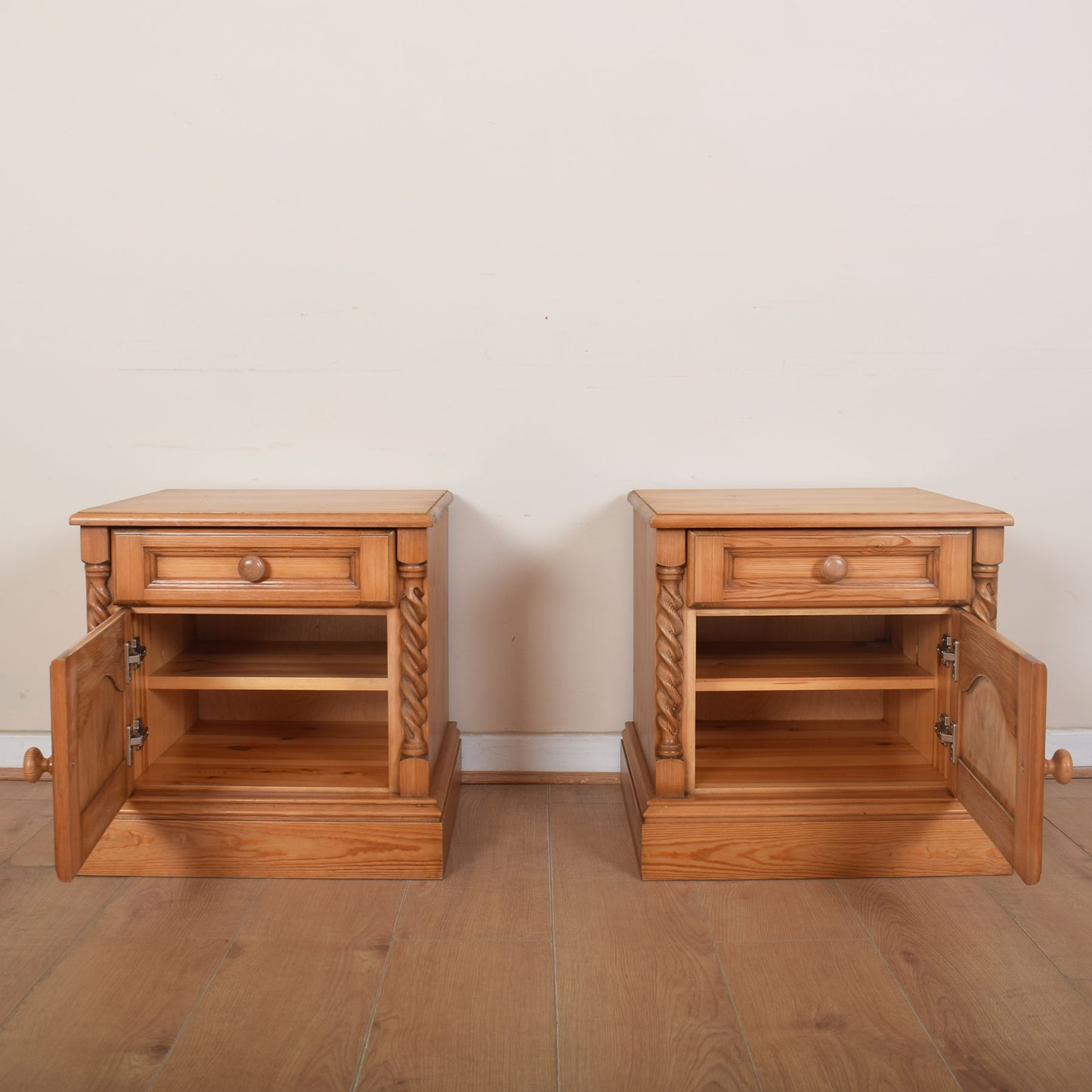 Pair of Pine Bedsides