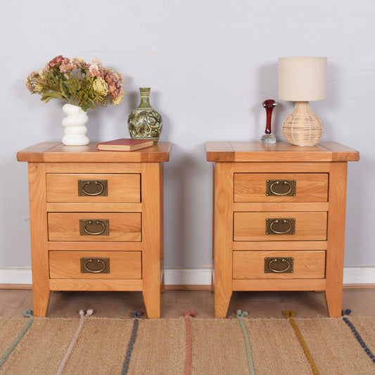 Pair of Oak Bedsides