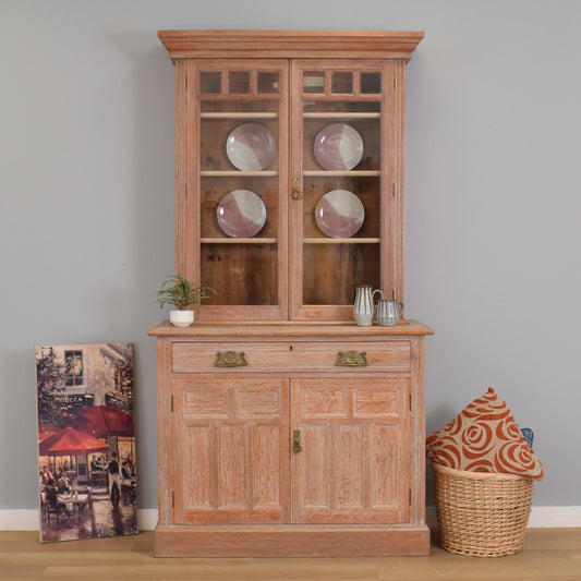 Lime Washed Oak Display Dresser