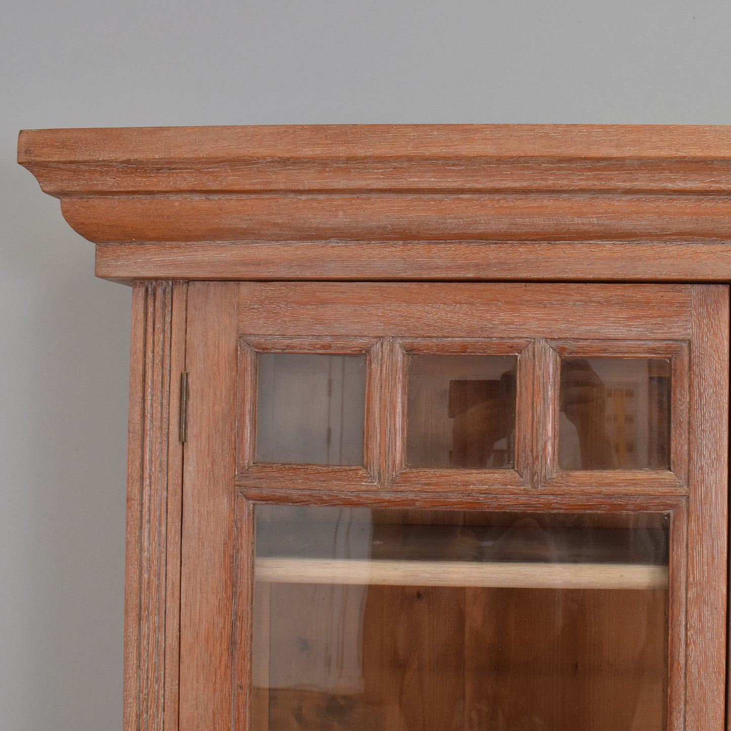 Lime Washed Oak Display Dresser