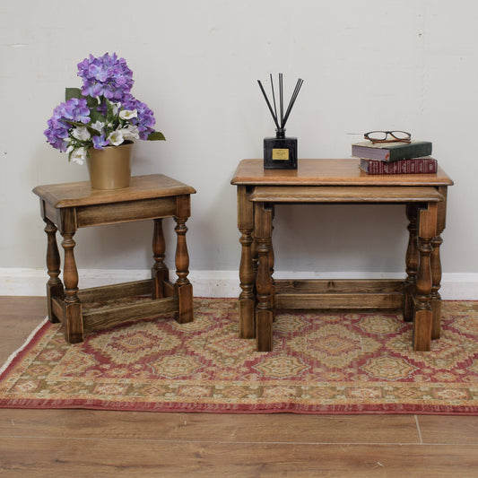 Restored Oak Nest of Tables