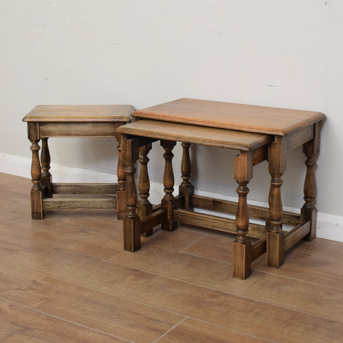 Restored Oak Nest of Tables