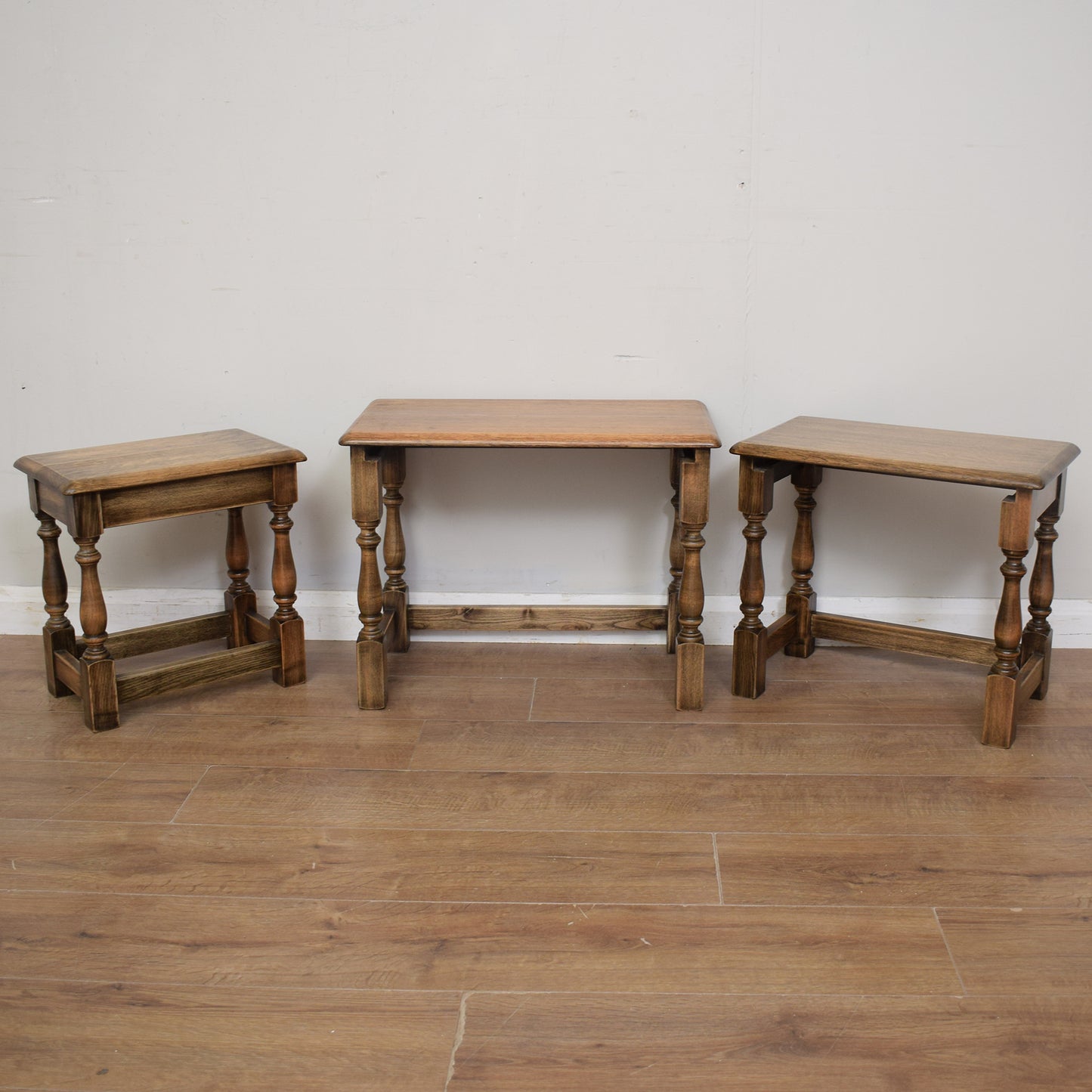 Restored Oak Nest of Tables