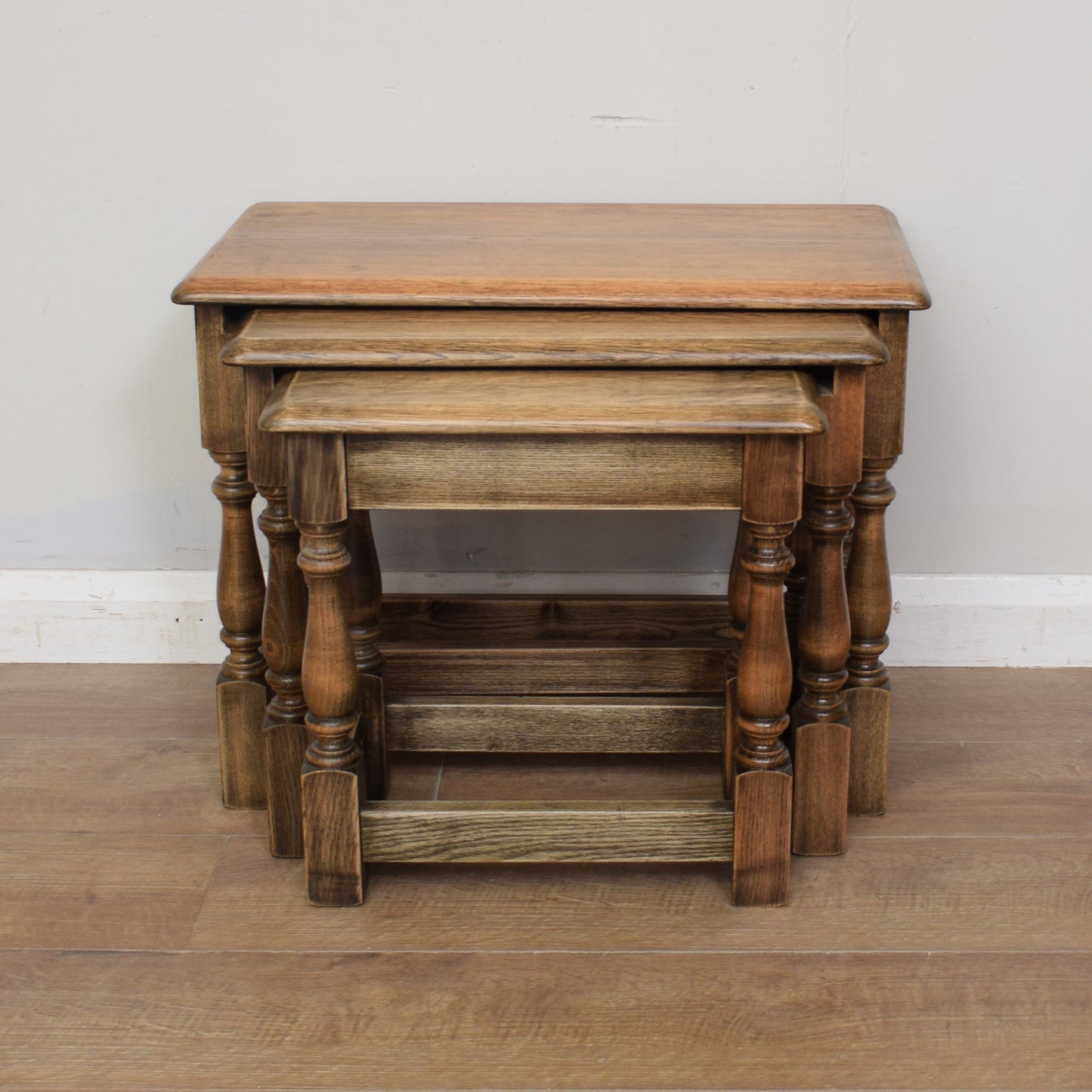 Restored Oak Nest of Tables