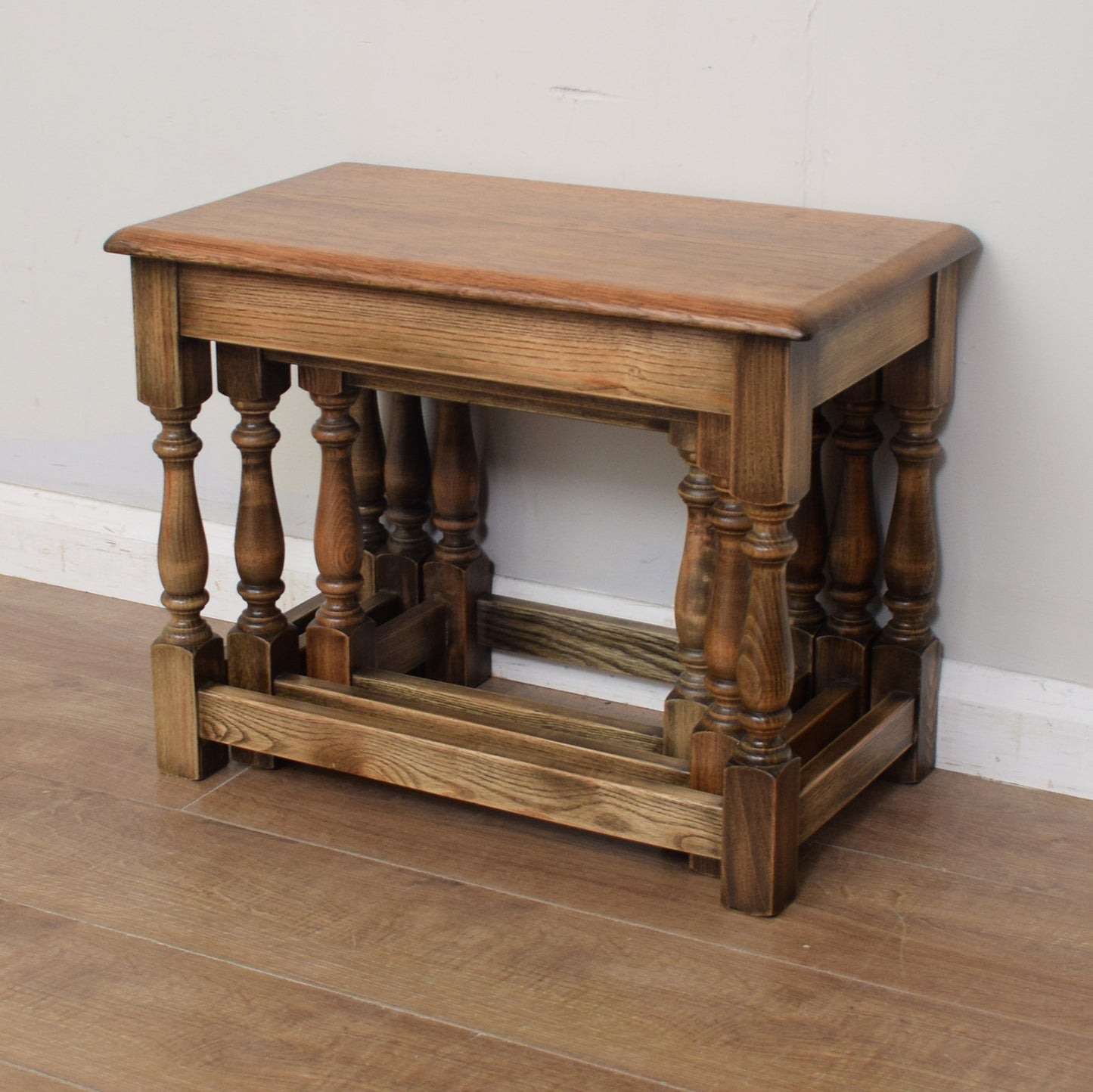 Restored Oak Nest of Tables