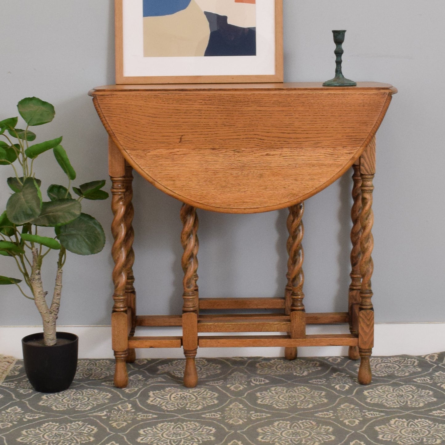 Oak Drop-Leaf Table