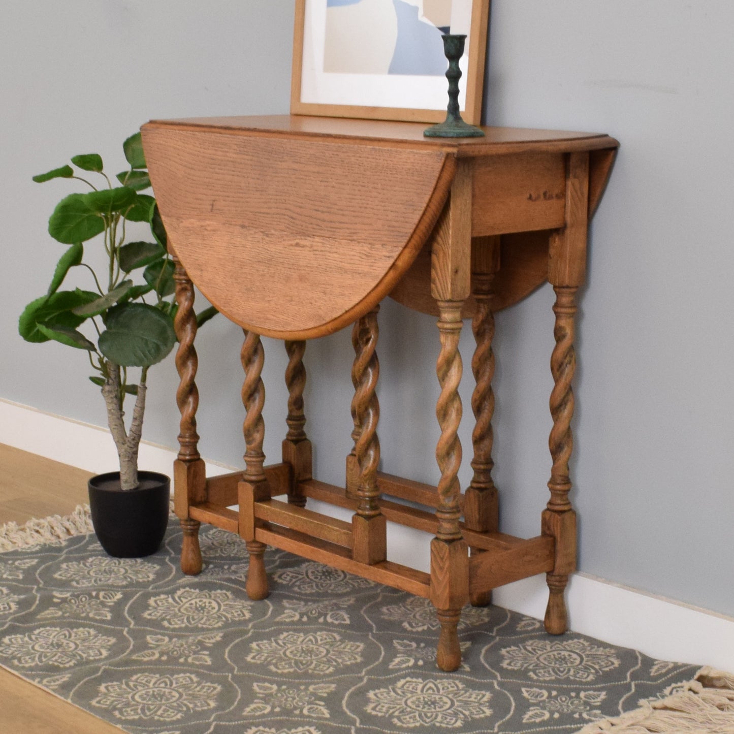 Oak Drop-Leaf Table