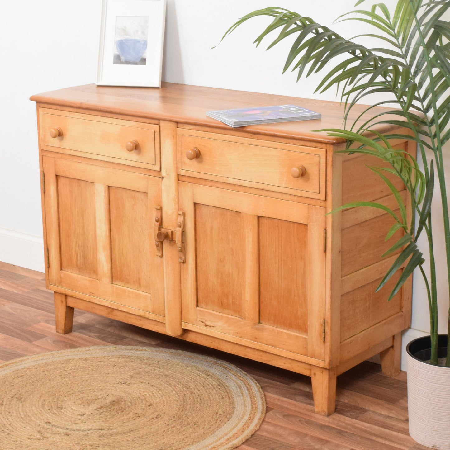Restored Blonde Oak Sideboard