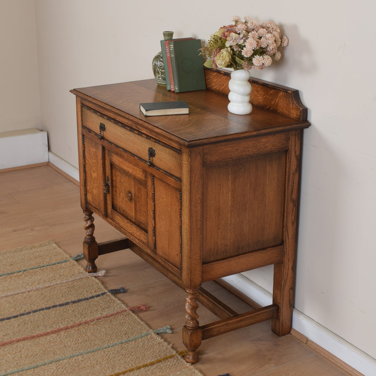 Vintage Oak Cupboard with Drawers