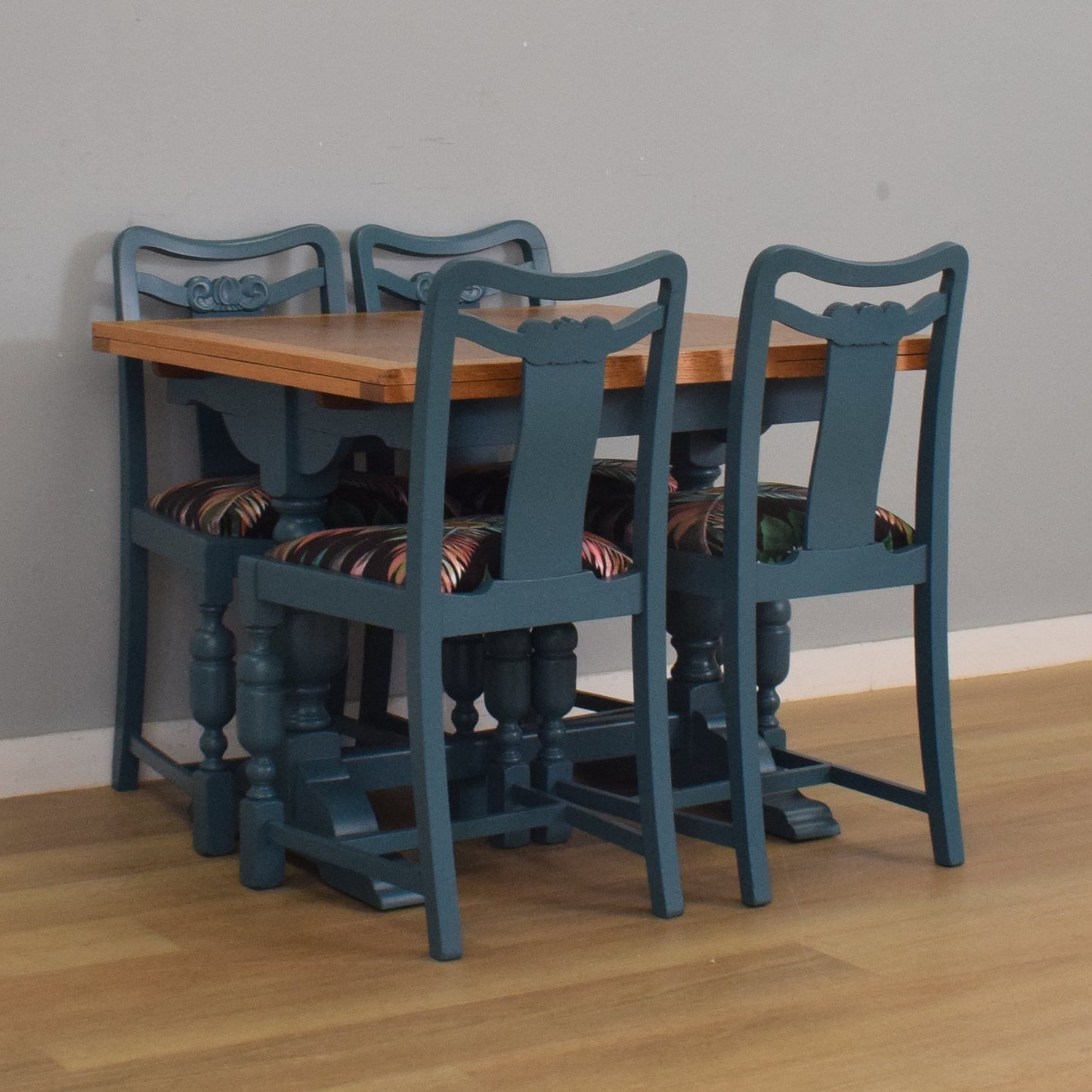Painted Table and Four Chairs