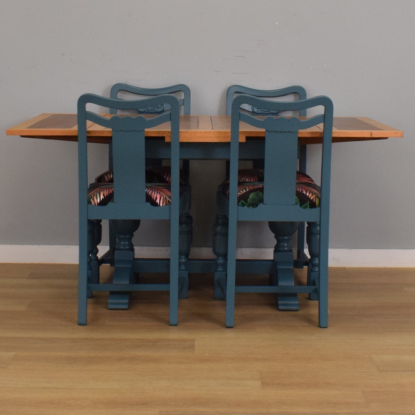 Painted Table and Four Chairs