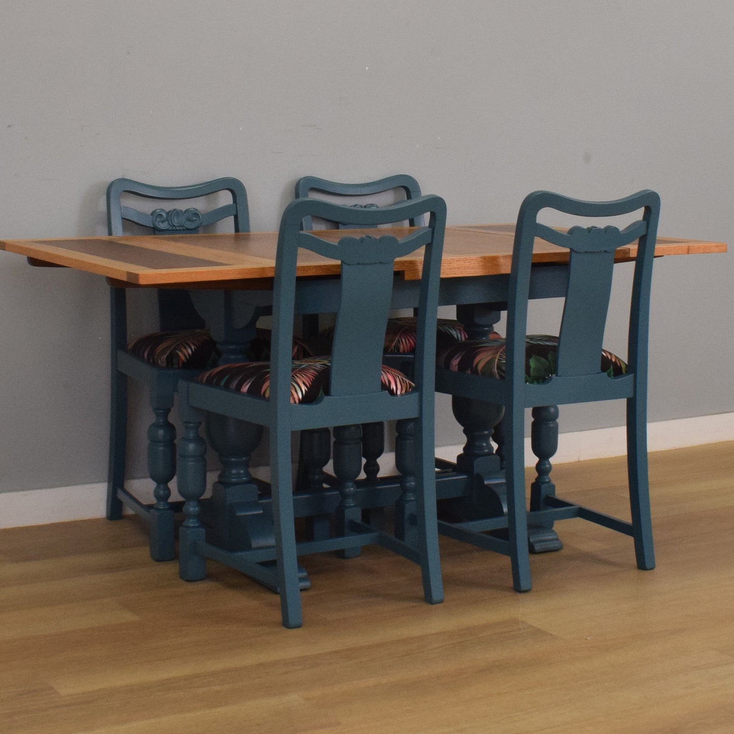 Painted Table and Four Chairs