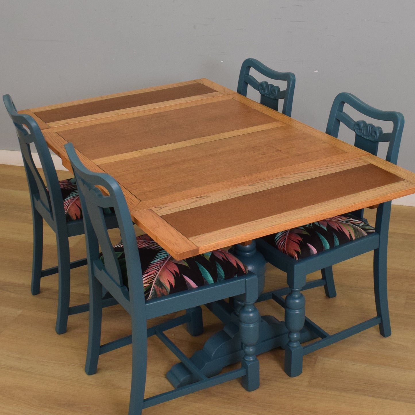 Painted Table and Four Chairs