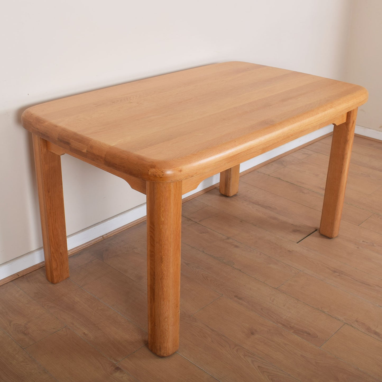 Dutch Oak Dining Table with Four Chairs