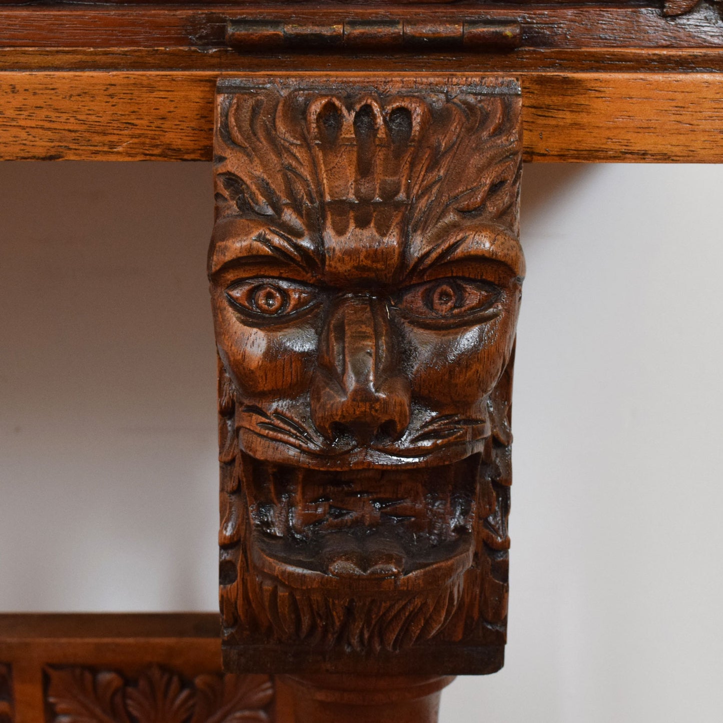 Antique Carved Mahogany Bureau