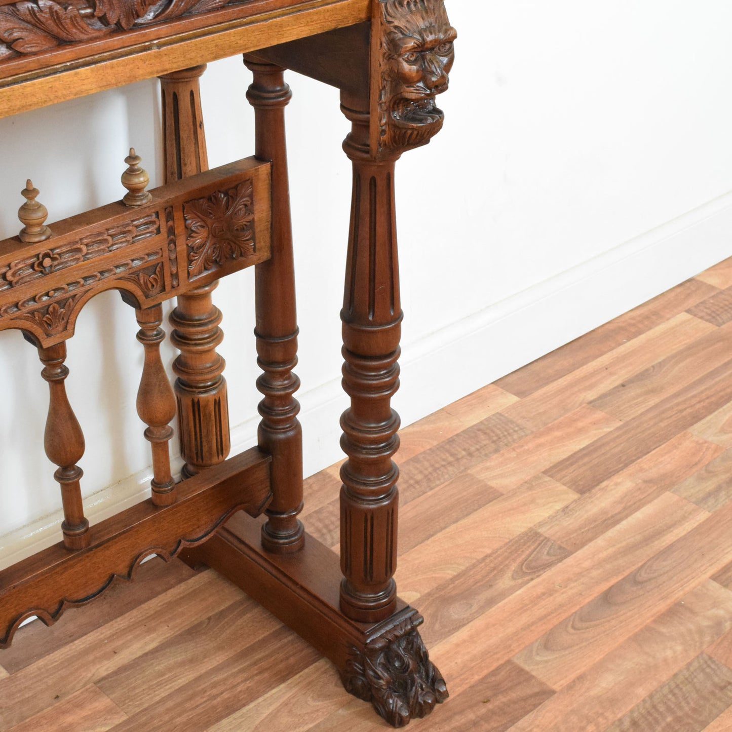 Antique Carved Mahogany Bureau