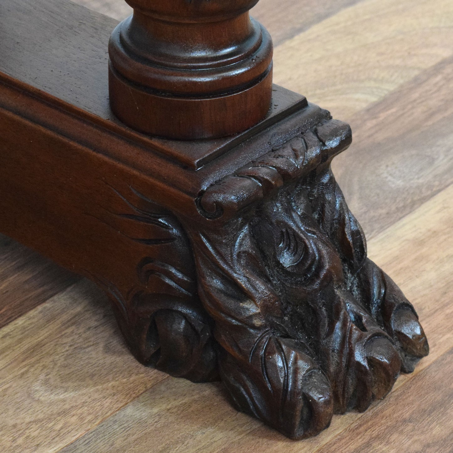 Antique Carved Mahogany Bureau