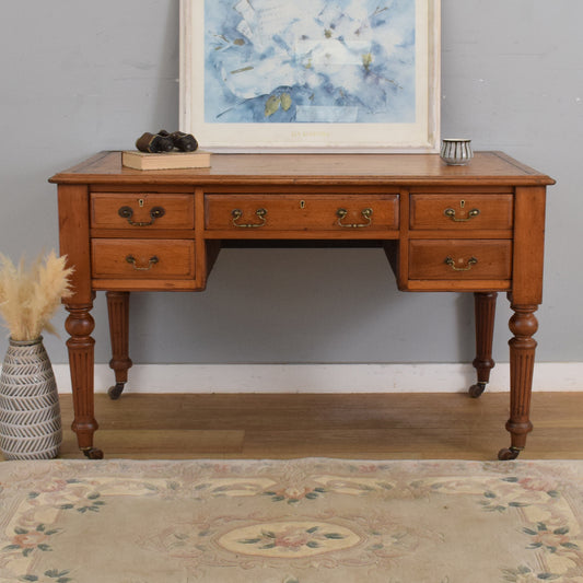 Rustic Oak Writing Desk