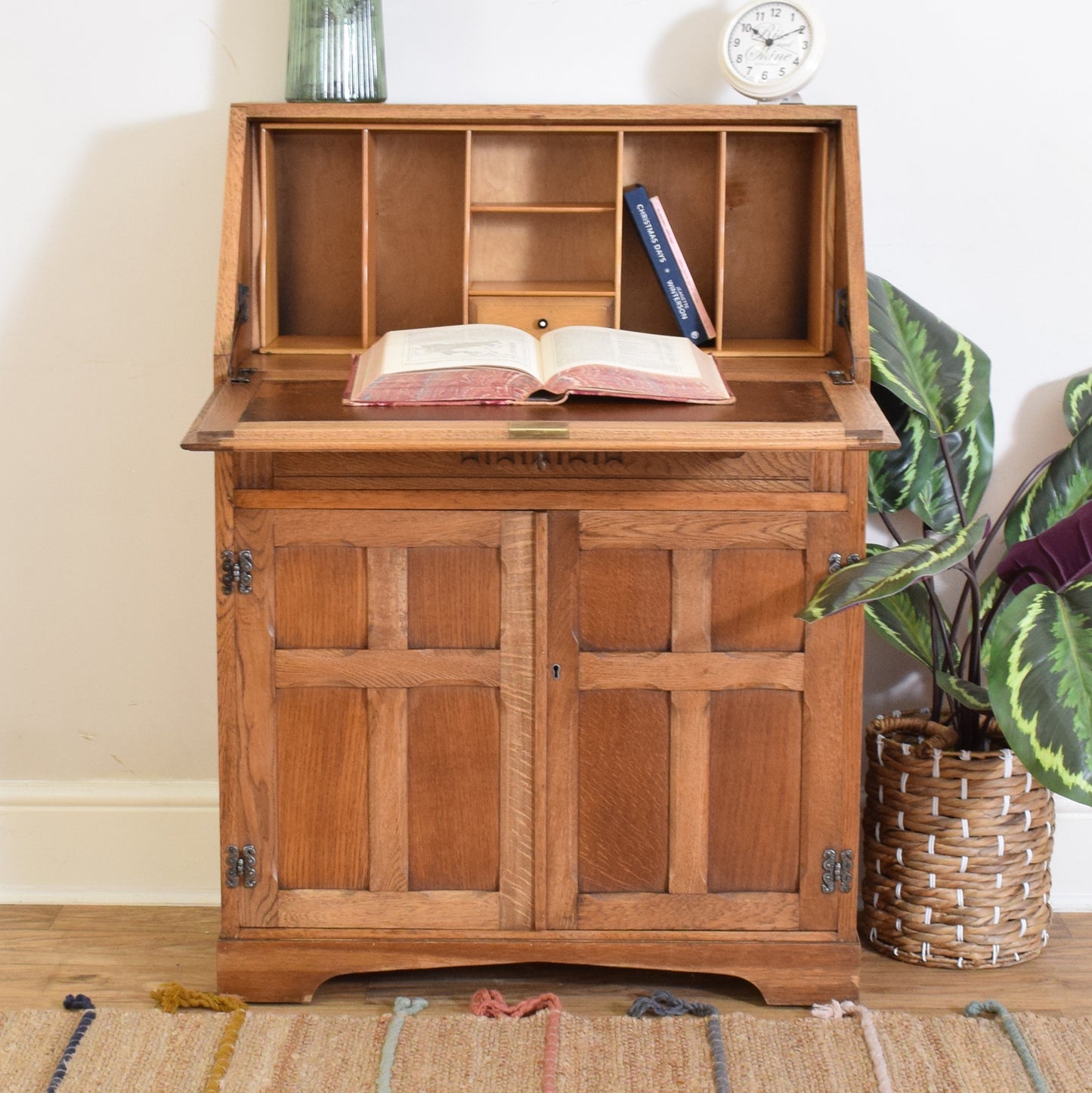 Restored Linenfold Bureau