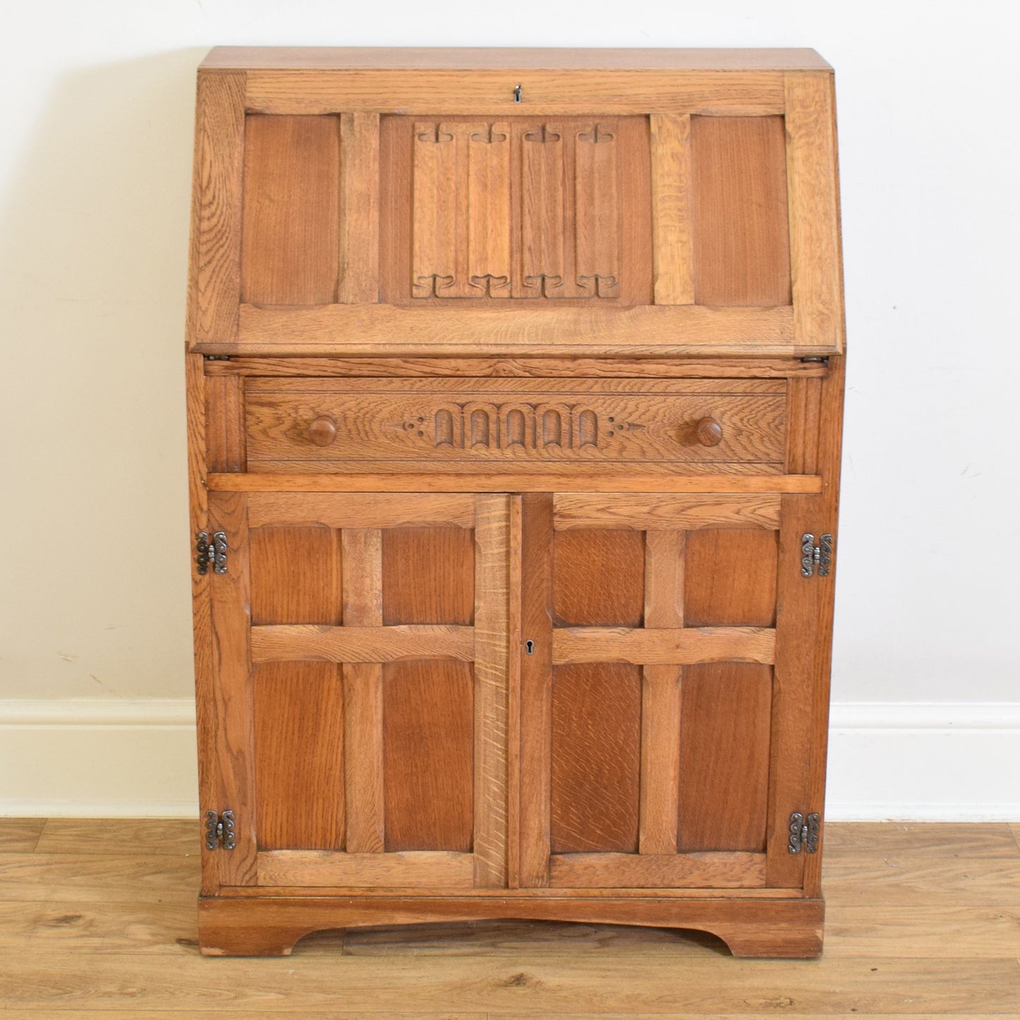 Restored Linenfold Bureau