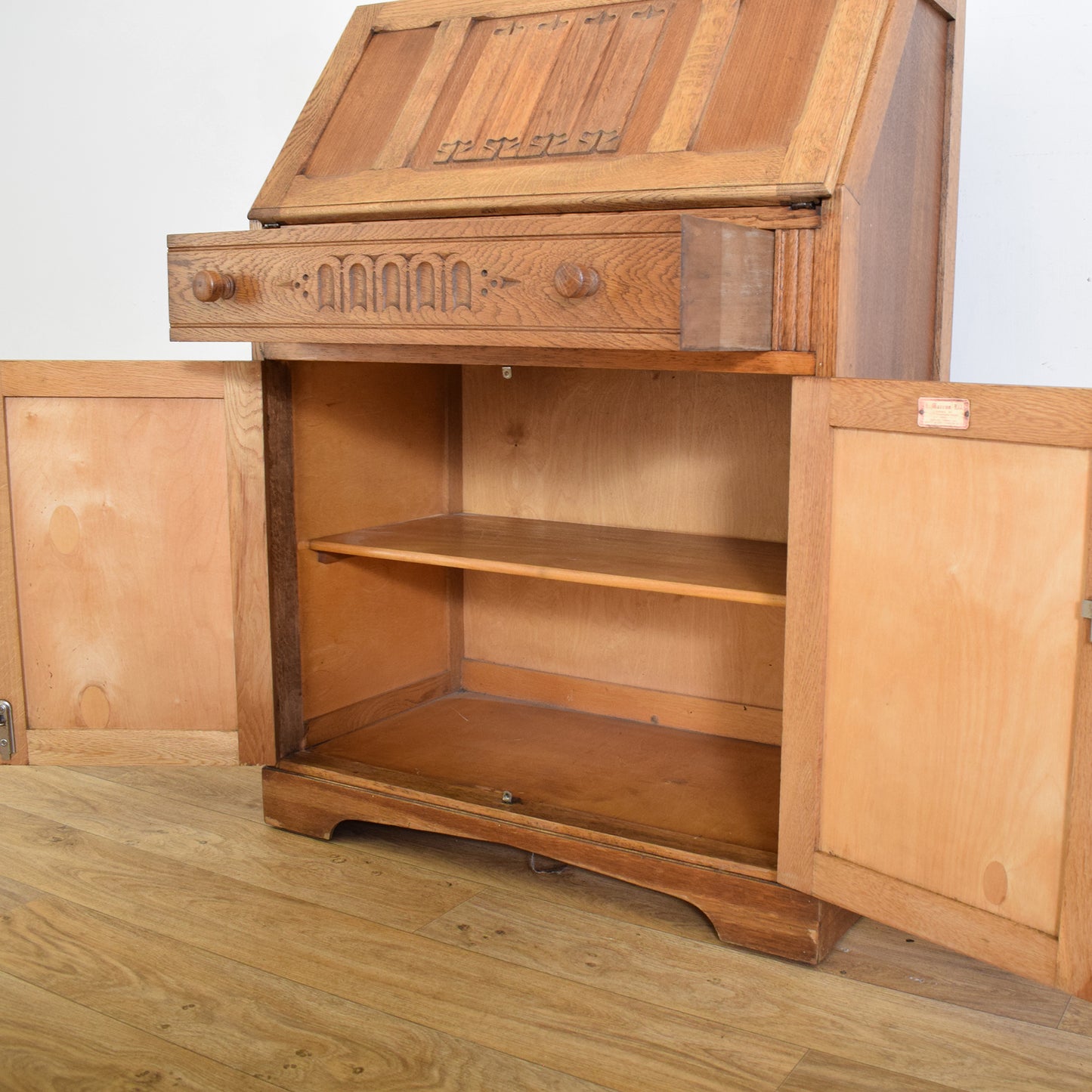 Restored Linenfold Bureau