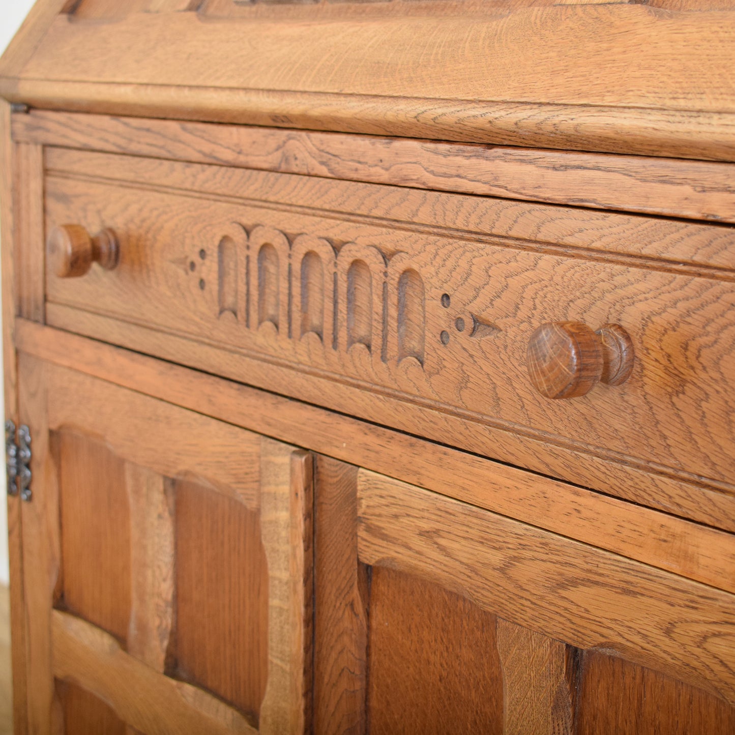 Restored Linenfold Bureau