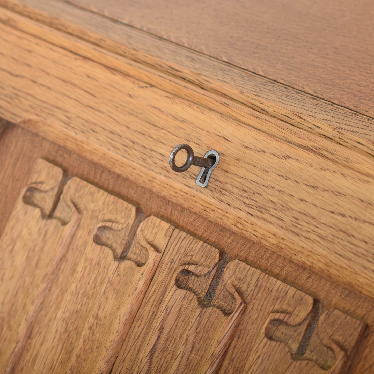 Restored Linenfold Bureau