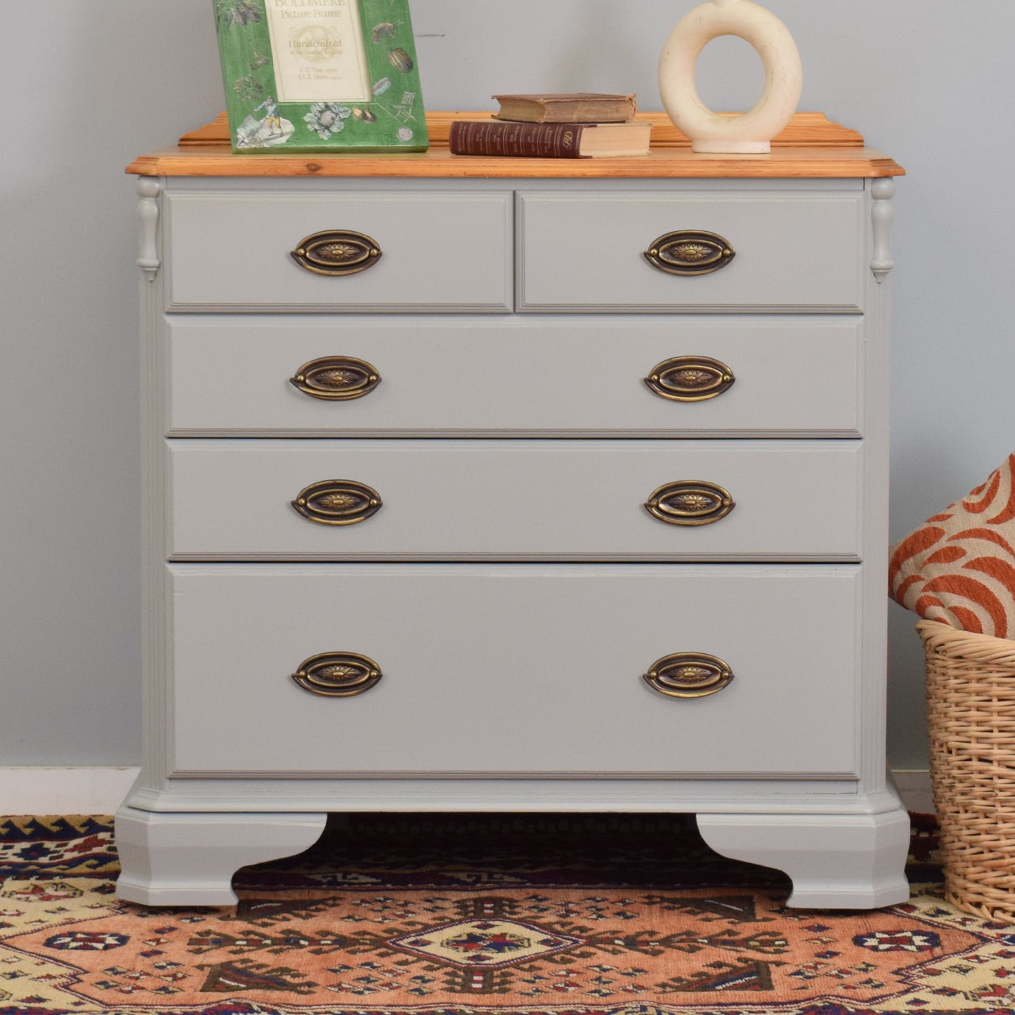 Painted Pine Chest of Drawers