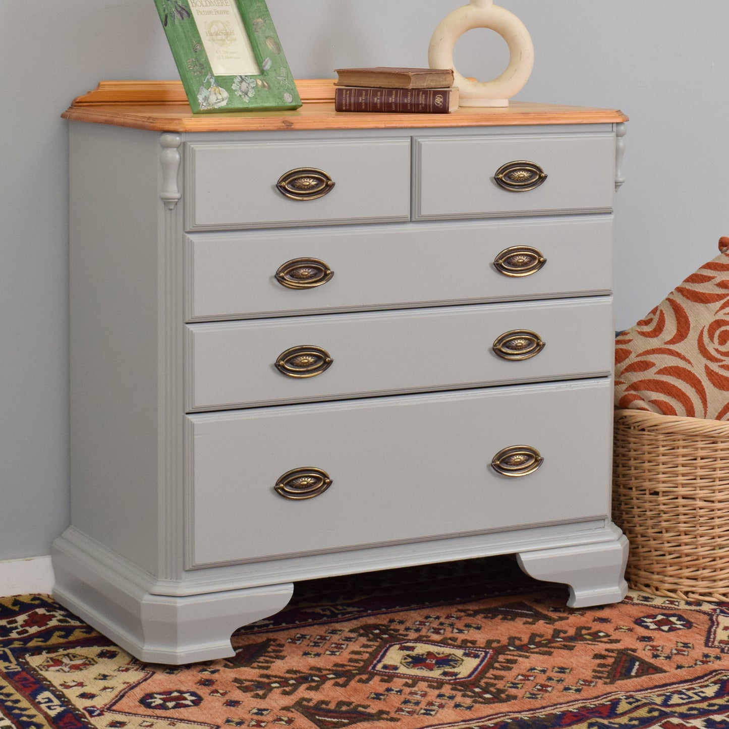 Painted Pine Chest of Drawers