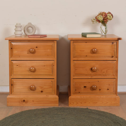Pair of Solid Pine Bedsides