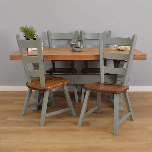Farmhouse Style Table and Four Chairs