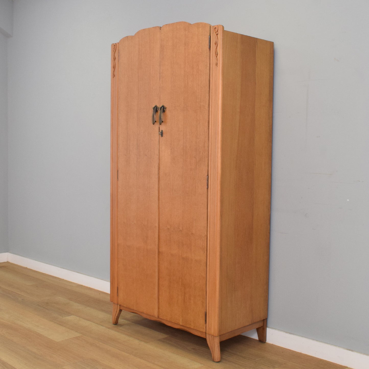 Restored Oak Veneer Wardrobe