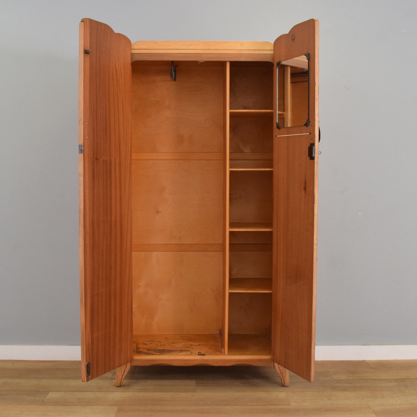 Restored Oak Veneer Wardrobe