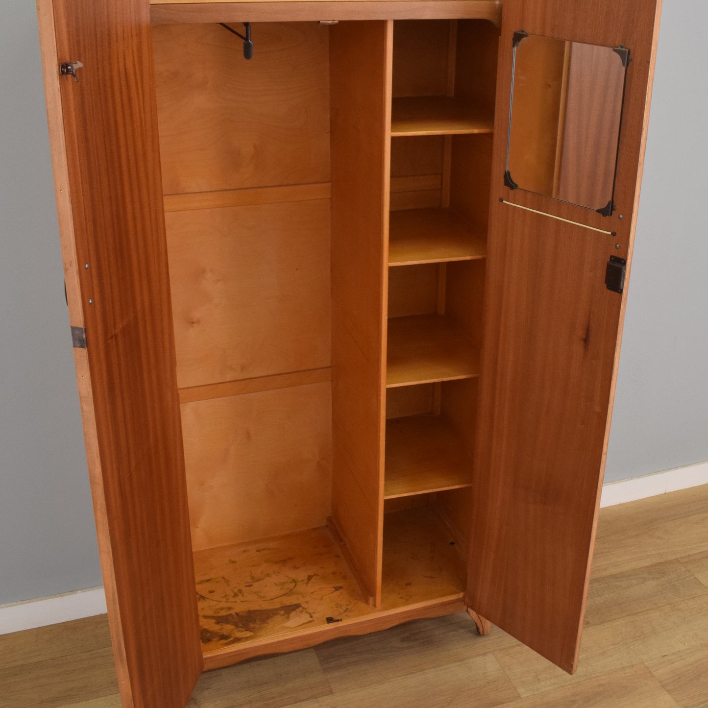 Restored Oak Veneer Wardrobe