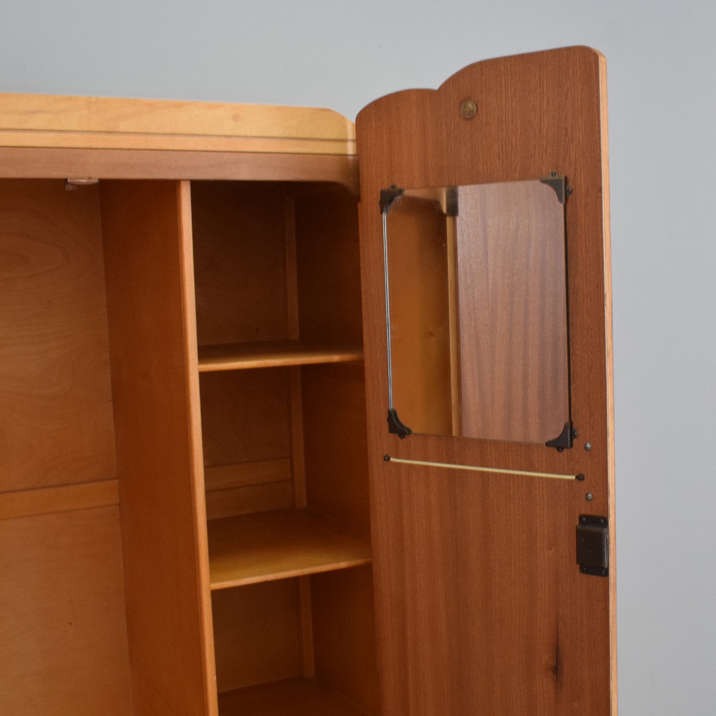 Restored Oak Veneer Wardrobe