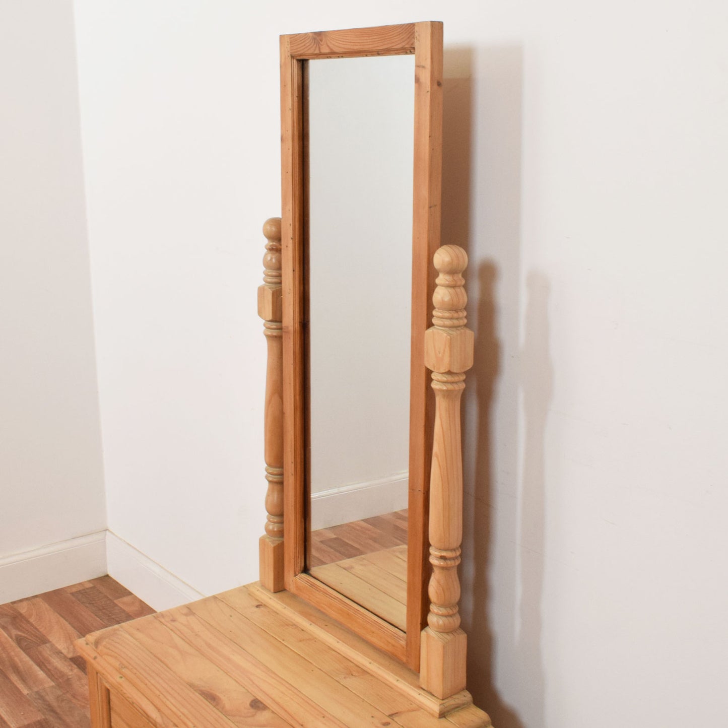 Cheval Dressing Mirror with Drawer Base