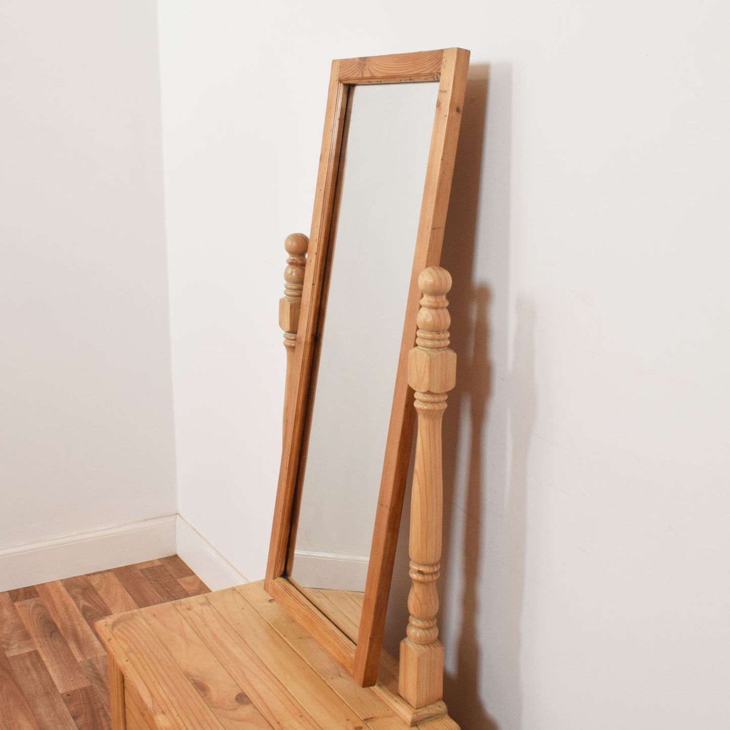 Cheval Dressing Mirror with Drawer Base