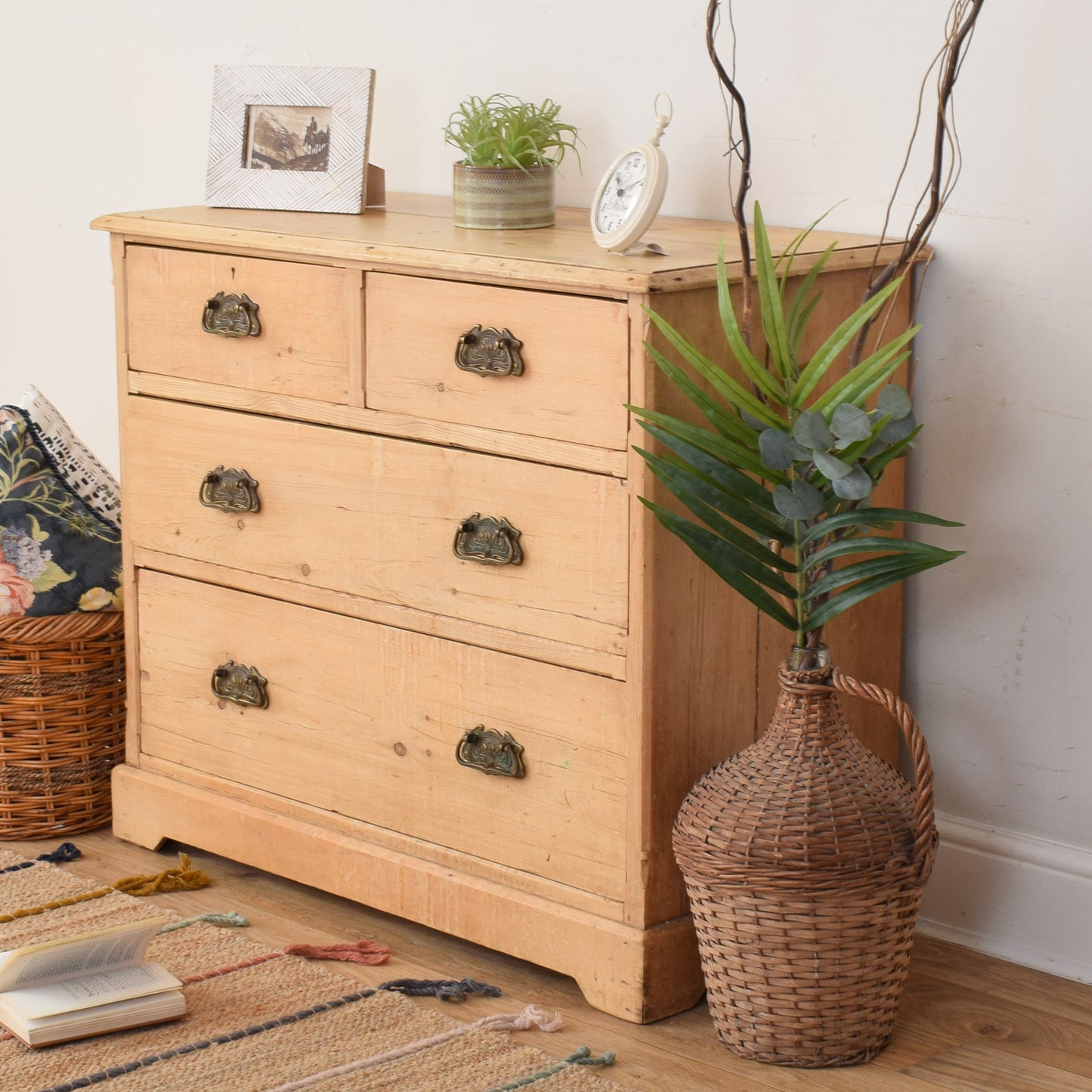 Antique Pine Chest Of Drawers