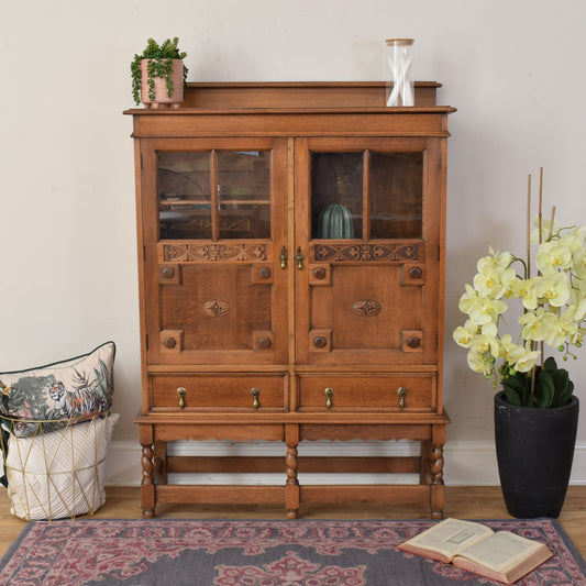 Glazed Oak Cabinet
