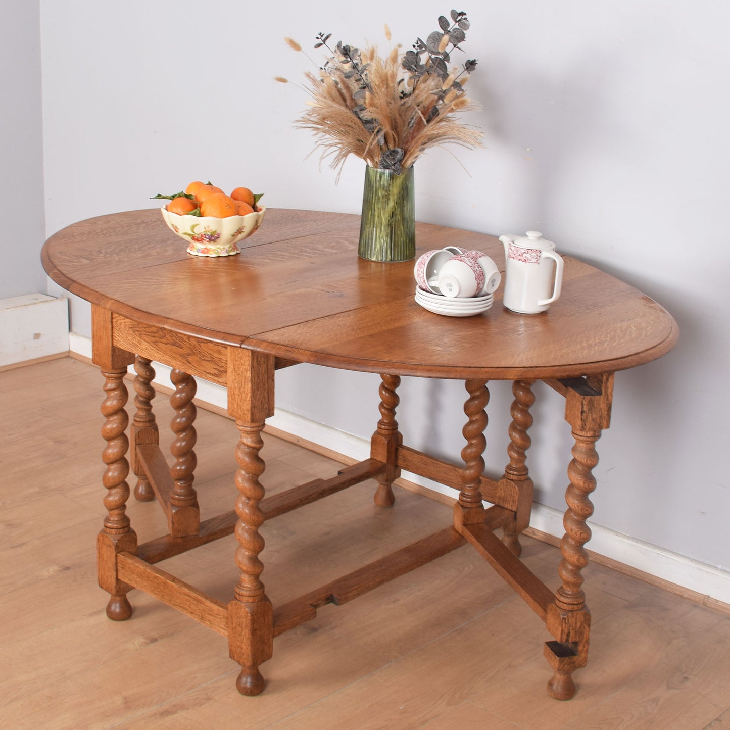 Barley Twist Drop-Leaf Table