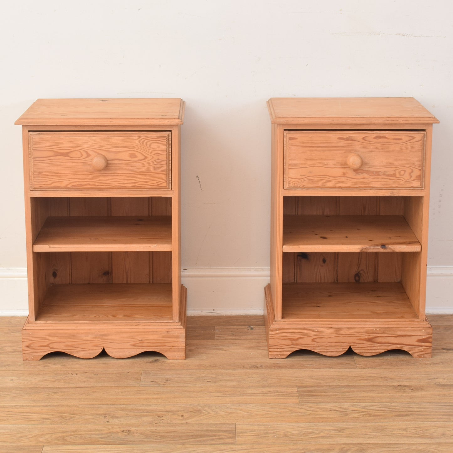 Pair Of Pine Bedsides