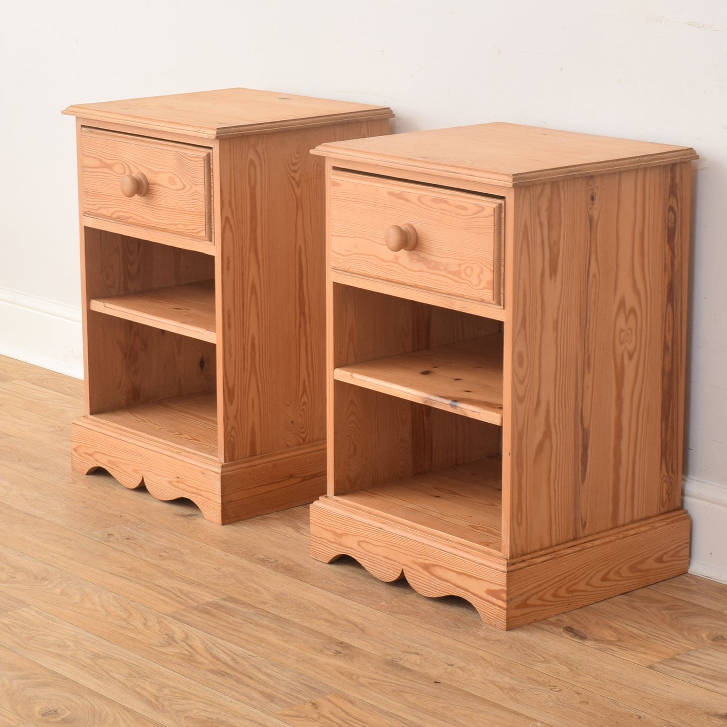 Pair Of Pine Bedsides