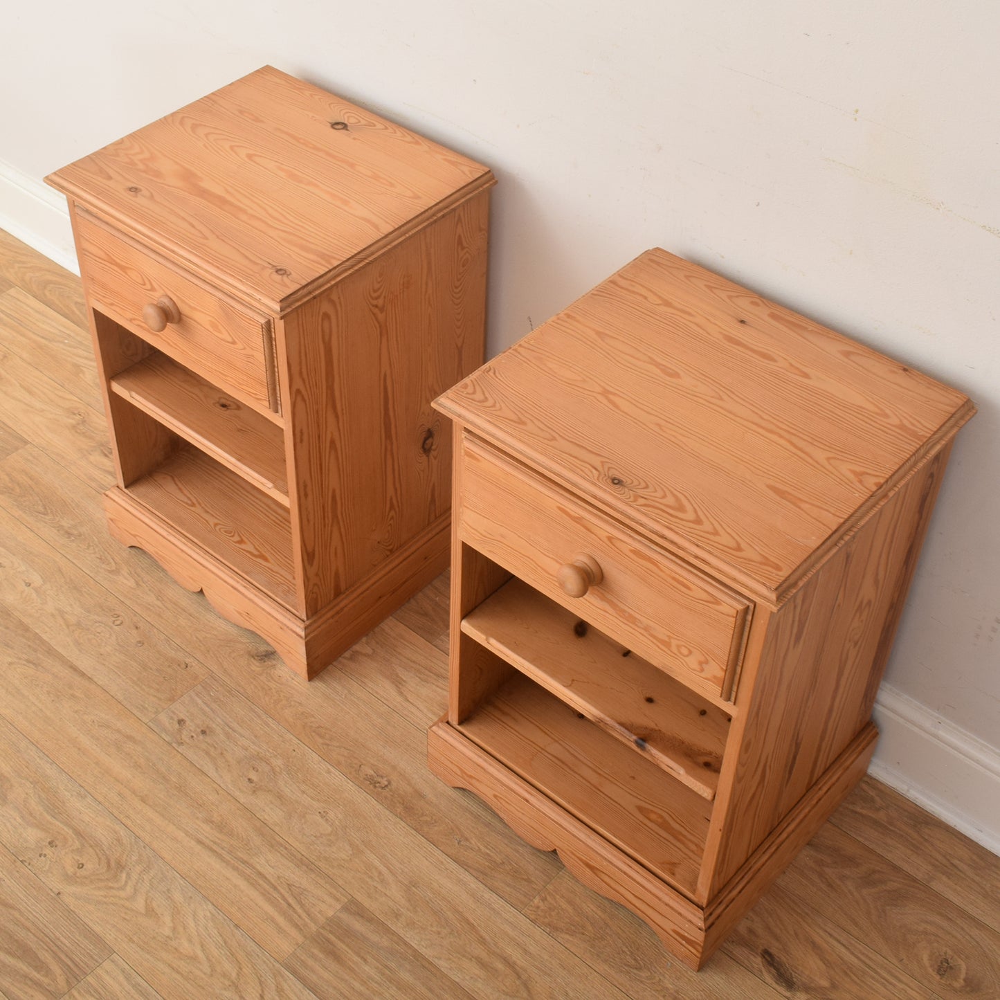 Pair Of Pine Bedsides