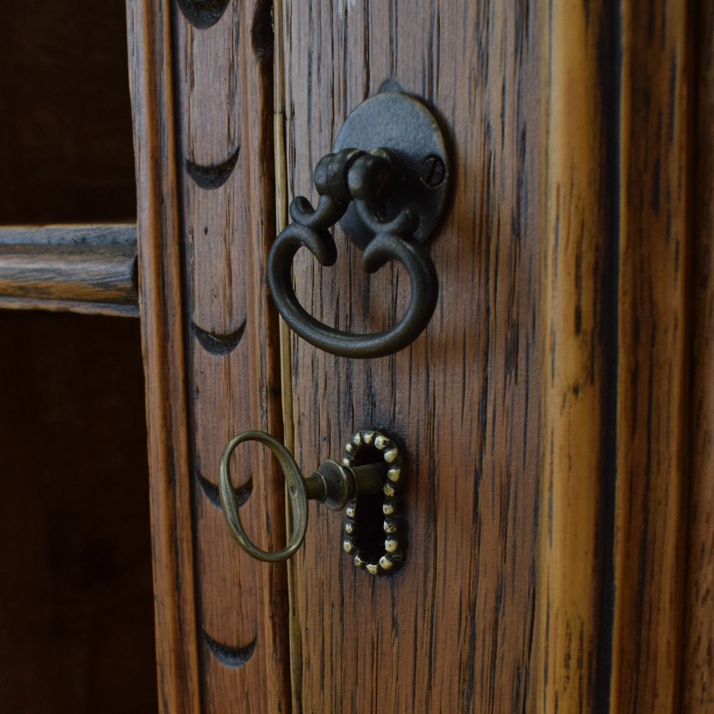 Carved Oak Green-Man Cupboard