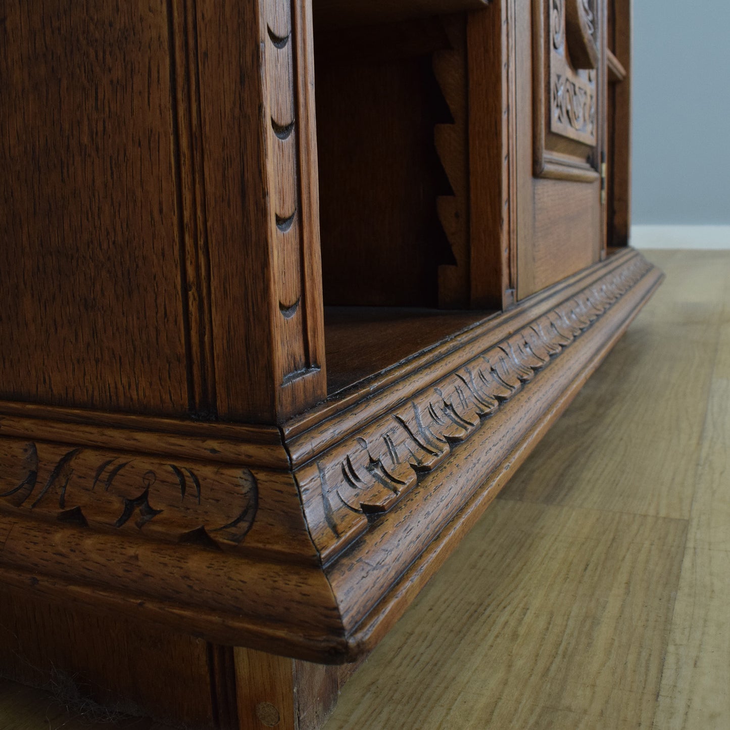 Carved Oak Green-Man Cupboard