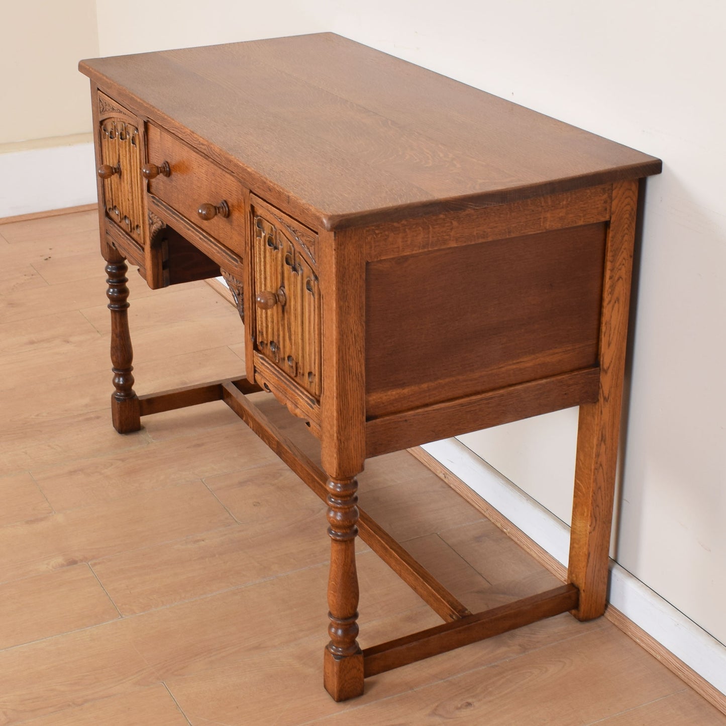Oak Linenfold Desk