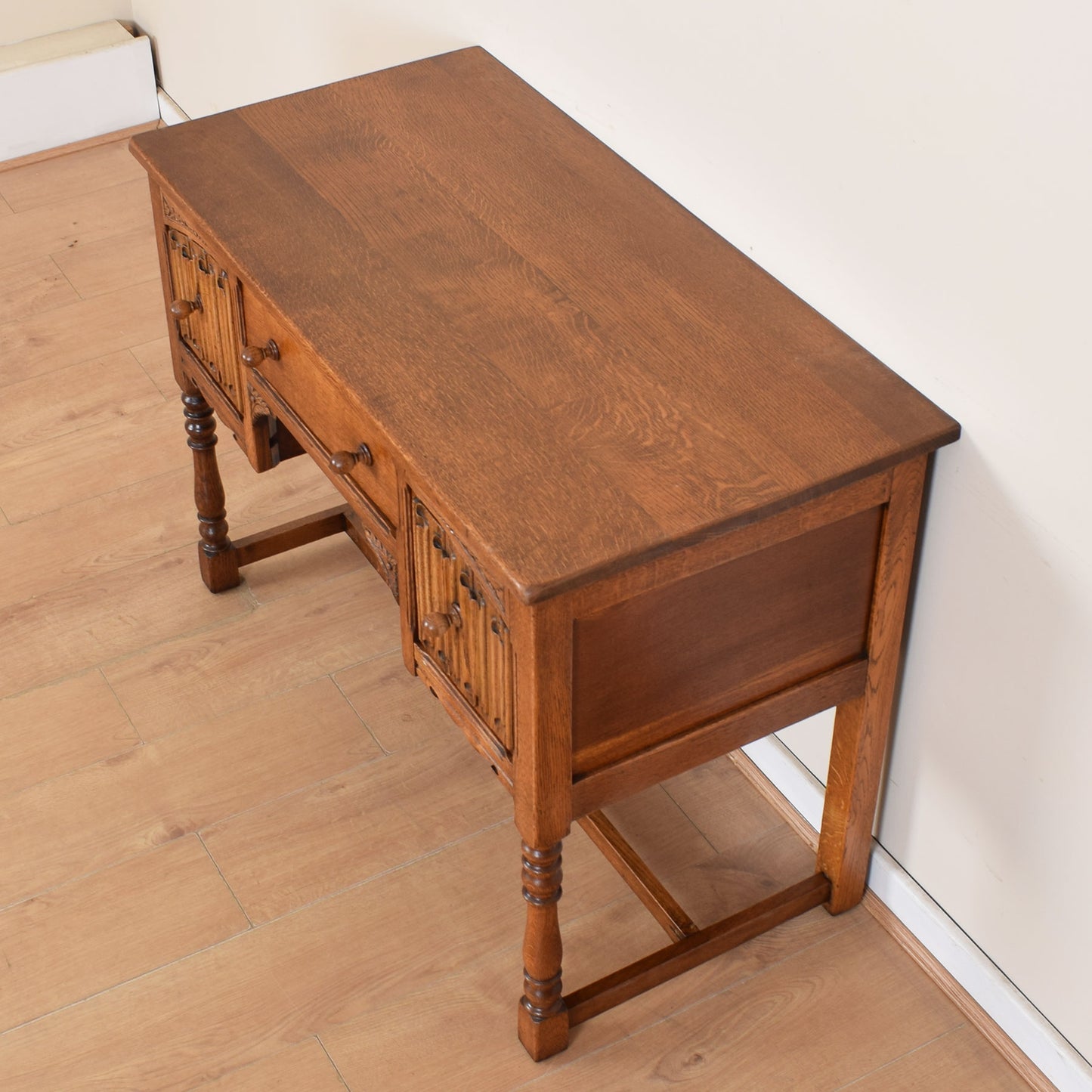 Oak Linenfold Desk