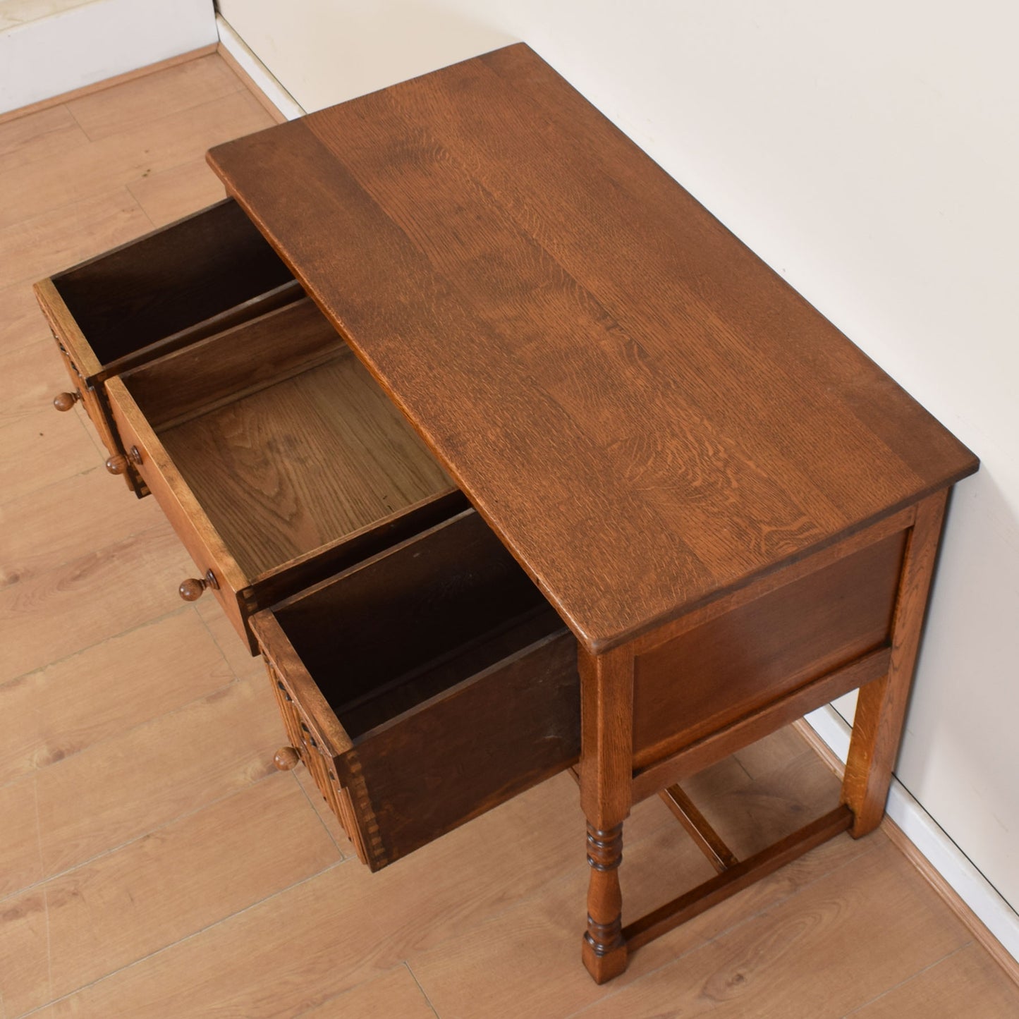 Oak Linenfold Desk
