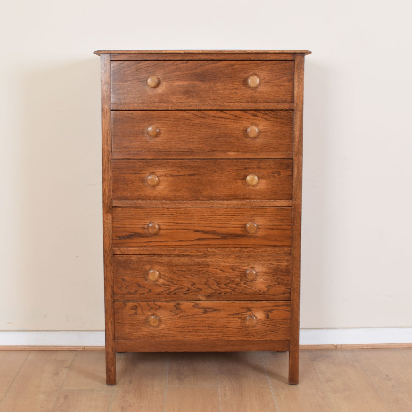 Tall Oak Chest Of Drawers