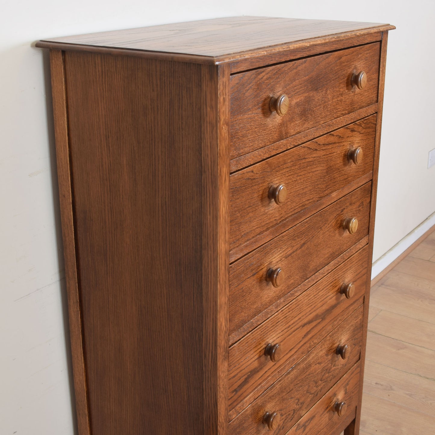 Tall Oak Chest Of Drawers